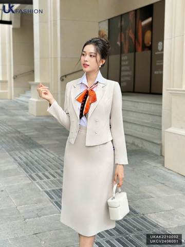 Chân váy A UK Fashion Công Sở Nữ Thanh Lịch, Vải Mềm Mịn UKCV2406001