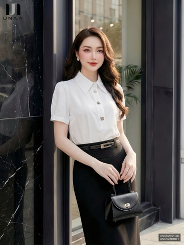 Sơ mi cổ đức đô mí sang xịn, công sở UNSM2601005