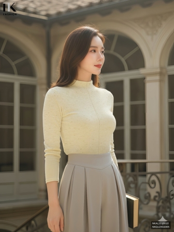 Áo giữ nhiệt len phảy mới lạ NKAL2510010