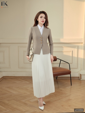 Vest 2 lớp không cổ 3 cúc kiểu dáng điệu đà mới LUAK2508006