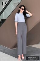 Áo Sơ Mi Cổ Bèo Đính Ngọc NK Fashion Công Sở Nữ Thanh Lịch Vải Mềm Mịn NKSM2405021