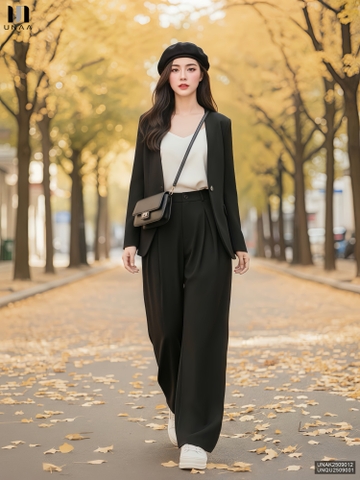 Quần ống rộng Unaa dễ mặc, thoải mái, mềm mịn UNQU2509001