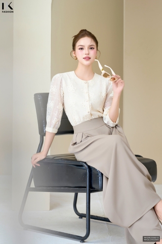 Sơ mi ren hoa dây tay lỡ đẹp, trẻ trung NKSM2506010