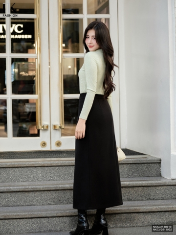 Chân váy dạ A dài kiểu cách mới, form đẹp NKCV2511002