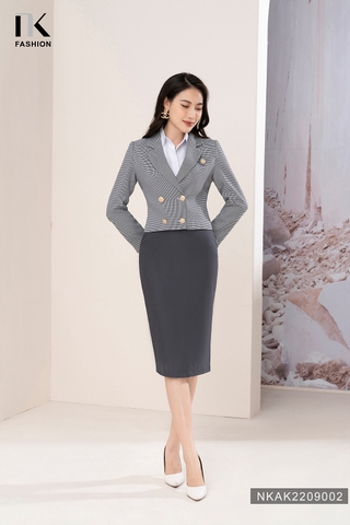 Áo Vest Nữ Công Sở Hàn Quốc Nk Fashion Dáng Ngắn Thời Thượng Chất Liệu Cao