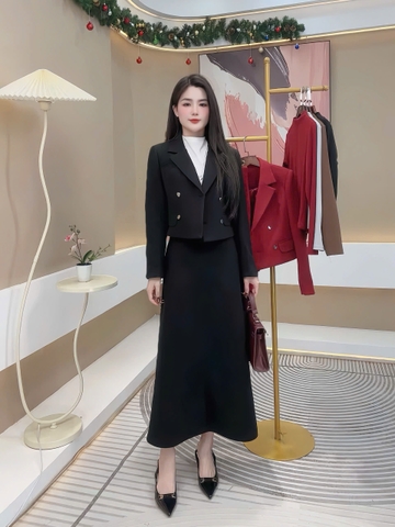 Áo khoác dạ cổ vẻ giao cúc đẹp mà ấm áp NKAK2511008