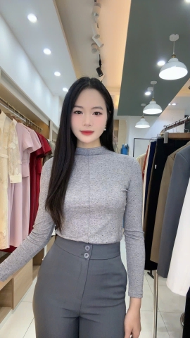 Áo giữ nhiệt len phảy mới lạ NKAL2510010