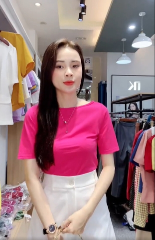 NK Fashion Áo Thun Tay Lỡ Cổ Thuyền Trẻ Trung, Thoải Mái NKAT2403004