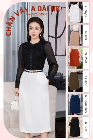 Chân Váy A Dáng Dài Basic NKCV2304001