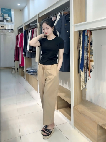 Quần baggy chun LINEN trẻ trung, dễ mặc NKQU2503001