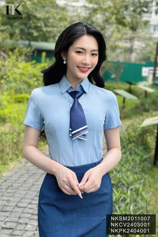 NK Fashion Cà Vạt Kẻ Phụ Kiện Phối Cùng Sơ Mi Cho Nàng Công Sở NKPK2404001