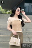 Áo Sơ Mi Phối Tơ  Tiểu Thư NK Fashion Công Sở Nữ, Cách Điệu, Thanh Lịch, Trẻ Trung NKSM2402003
