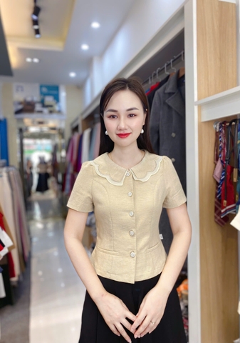 Sơ mi bô đê cổ kiểu dáng mới, lịch sự, thanh lịch NKSM2501028