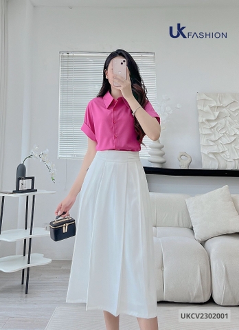Chân Váy Xòe UK FASHION Kiểu Dáng Trẻ Trung Thanh Lịch Chất Vải Nhập Hàn Cao Cấp Không Nhăn Xù UKCV2302001