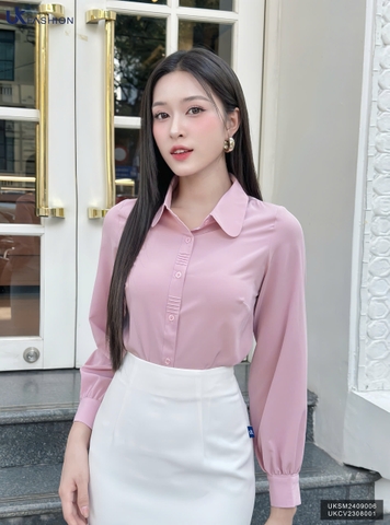 Sơ mi mí nẹp dài tay lịch sự, duyên dáng UKSM2409006