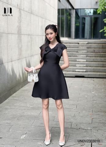 Váy Đầm A Nơ Ngực Unaa Fashion Kiểu Dáng Trẻ Trung, Chất Liệu Cao Cấp, Siêu Mềm Mịn, Lên Form Đứng Dáng UNDV2303010