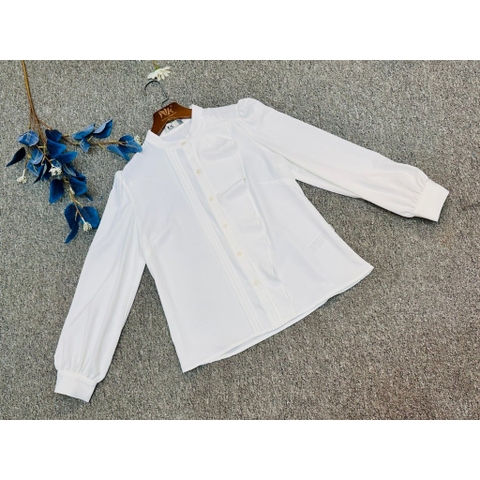 Áo Sơ Mi Cổ Tàu Bèo Dọc Thân NK Fashion Tiểu Thư, Nữ Tính Thời Trang NKSM2309003