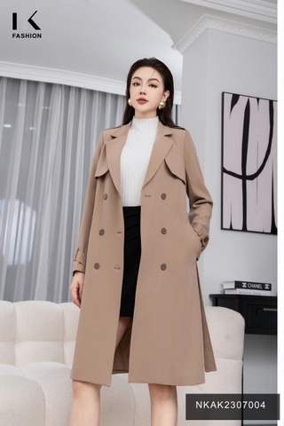 Áo mangto 6 cúc dáng dài NKAK2307004