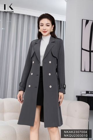 Áo mangto 6 cúc dáng dài NKAK2307004