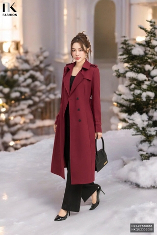 Áo Mangto 6 cúc nẹp dáng dài NKAK2308006