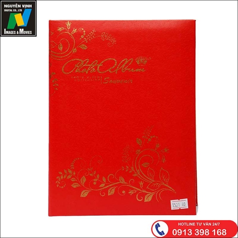 Album cài 15x21 bìa đỏ sang trọng