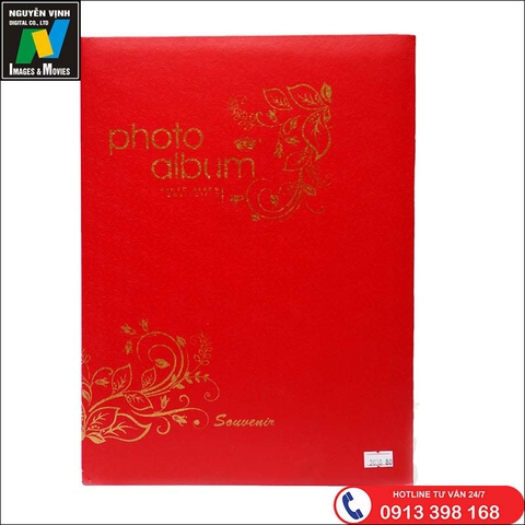 Album 15x21 Bìa đỏ cài ảnh