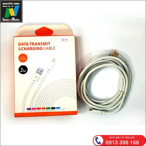 Cáp Điện Thoại Dài 2m Màu Trắng