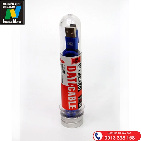 Cáp sạc nhanh Earldom dây dù màu xanh