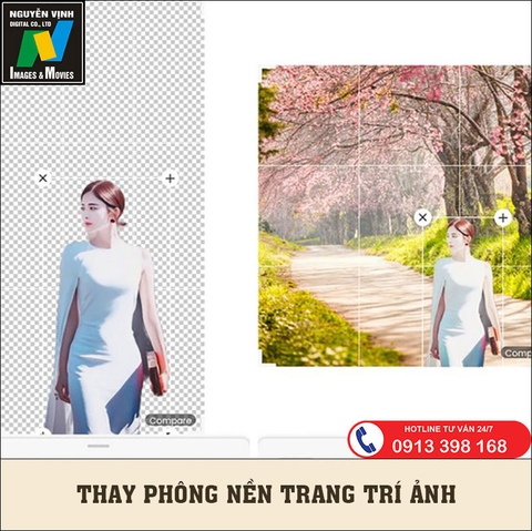 Thay Phông Nền Trang Trí Ảnh