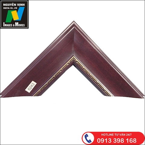 Phào Khung Tranh Mã 6243 Màu Nâu Đỏ