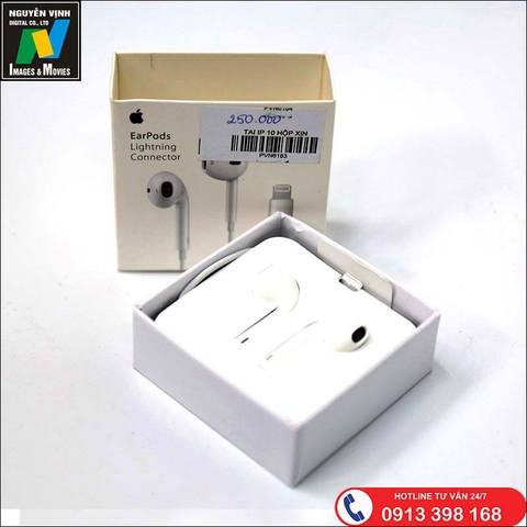 Tai Nghe Iphone Màu Trắng Vỏ Hộp Đẹp