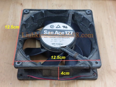 Quạt Tản Nhiệt DC 24V - 0.07A 109E1324A105 12.5cm X 12.5cm X 4cm Chính Hãng