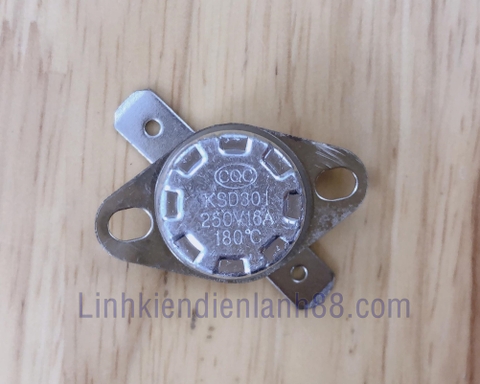 Công tắc điều khiển nhiệt độ KSD301 250V 18A 180 độ C mới !