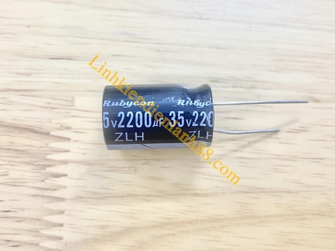 Tụ hóa 2200uf 35v 16*25mm mới chính hãng Nichicon 100%