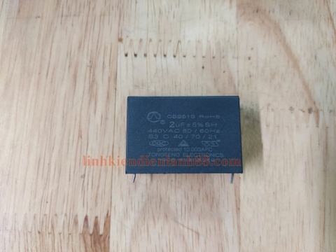 Tụ quạt 2uf 440v mới chính Hãng (loại xịn chân chuẩn vừa trong bo nóng Daikin)