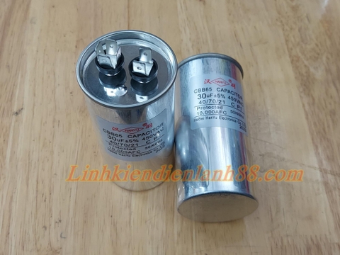 Tụ lốc điều hòa CBB65A 30UF 450VAC mới chính hãng HANYU 100%.