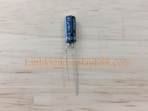 Tụ Hóa 47uf 16v Nichicon (có dây, loại xịn) Mới, Chính Hãng 100%.