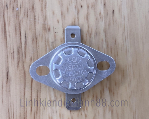 Công tắc điều khiển nhiệt độ KSD301 250V 10A 50 độ C mới !