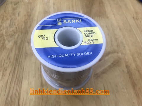 Thiếc Hàn SaKi 0.8mm 500g Mới