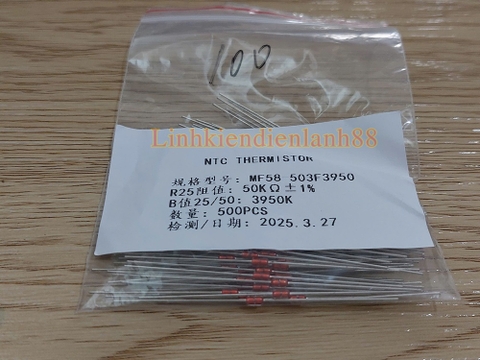 Cảm biến nhiệt ( thủy tinh) chân cắm mf58 1% 50k mới 100%!