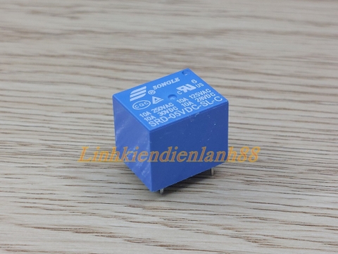 Relay SRD-5VDC-SL-C, Rơ le 5VDC 10A  5 chân cắm mới 100%.