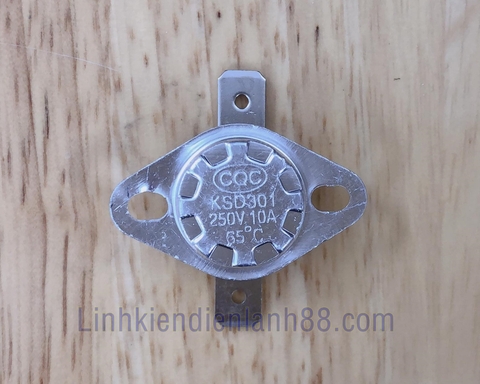 Công tắc điều khiển nhiệt độ KSD301 250V 10A 65 độ C mới !