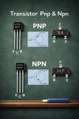 Transistor A1015 Sot-23 0.15a Dán mã BA PNP ( transistor thuận dán) mới 100%.