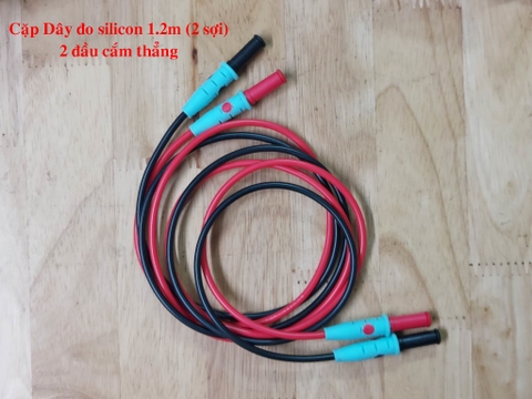 Cặp dây đo Silicon (Xanh- đỏ) siêu mềm 1.2m số lượng 2 sợi 2 đầu chuối ( chưa bao gồm thân và kim đo)