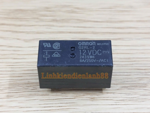 Rơ le G2RL-2 12VDC 2 tiếp điểm 8A 250VAC Relay mới chính hãng.