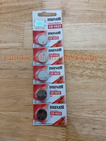 (1 quả) Pin Maxell CR1632 3V Mới, Chính Hãng 100%.