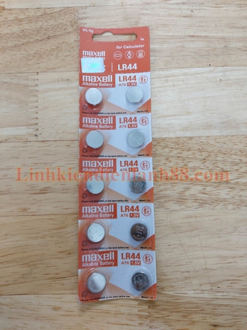 Pin Maxell Lr44 1.5V Mới, Chính Hãng 100%.