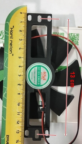 Quạt bếp từ 18VDC sải cánh 11cm, tâm lỗ bắt vít 13cm mới ! (loại tốt đóng hộp).