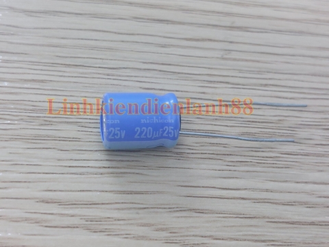 Tụ hóa 220uf 25v 10*12mm mới chính hãng Nichicon 100%