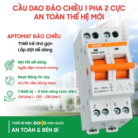CẦU DAO ĐẢO CHIỀU 63A MÃ DBSF-63A